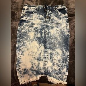 AQ acid wash denim skirt Size 7